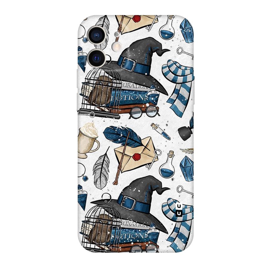 Blue Feather Hat Design Original Polycarbonate Back Case for iPhone 12