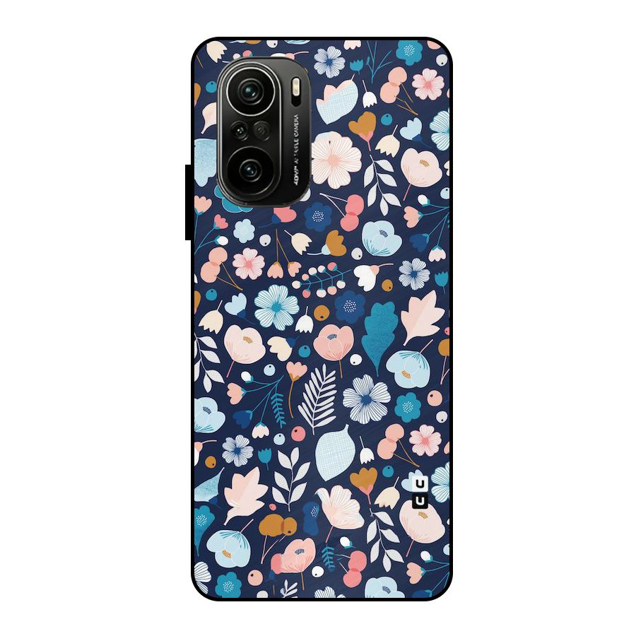 Blue Floral Metal Back Case for Mi 11x