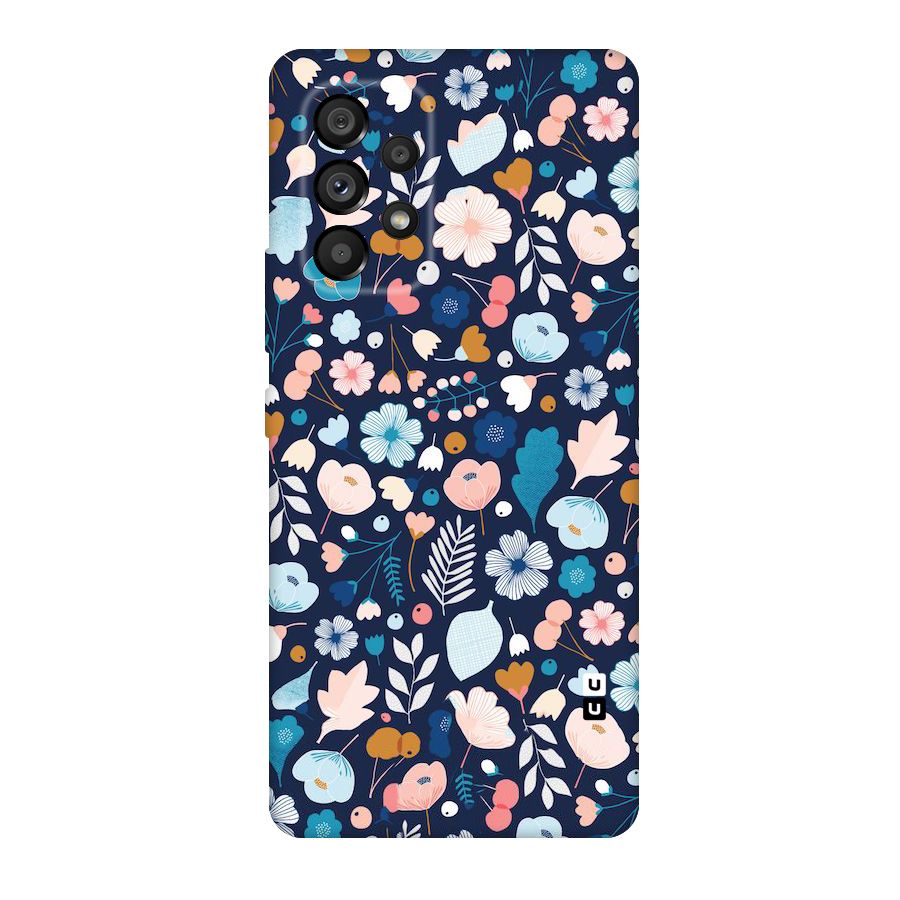 Blue Floral Original Polycarbonate Back Case for Galaxy A53 5G