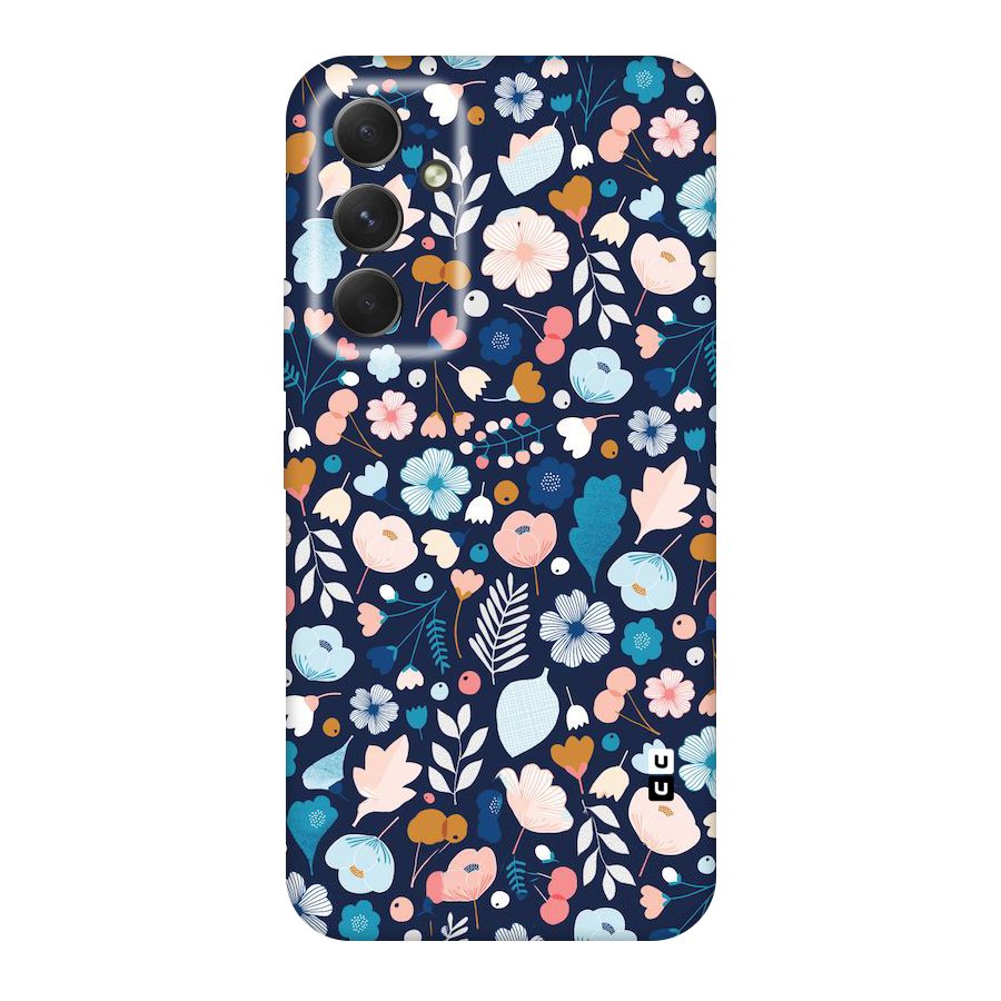 Blue Floral Original Polycarbonate Back Case for Galaxy A54