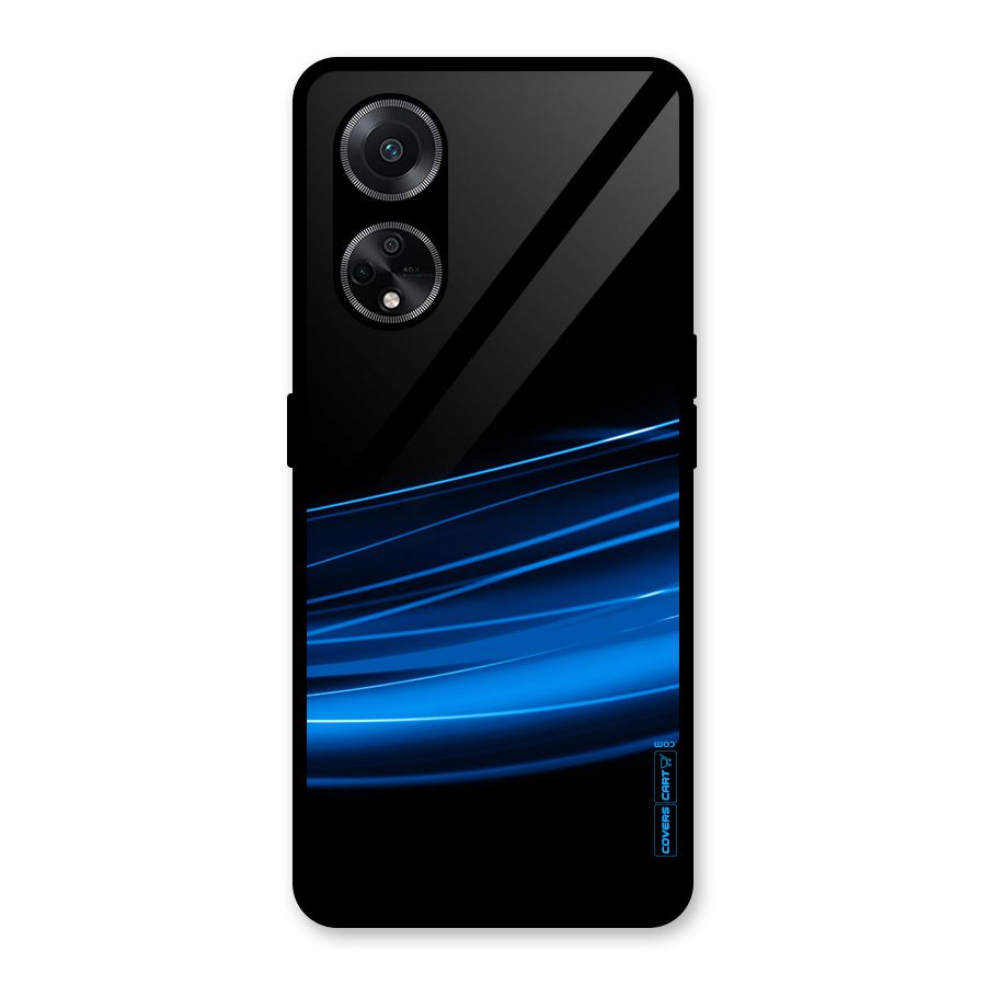 Blue Flow Glass Back Case for Oppo F23