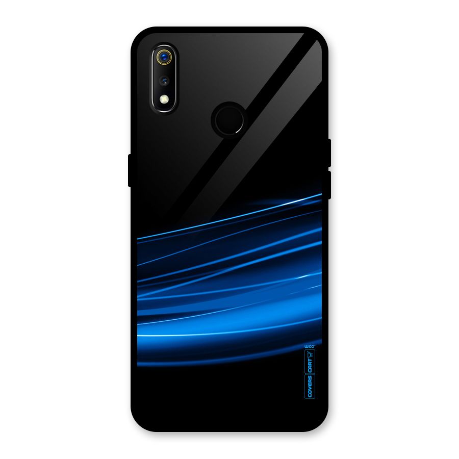 Blue Flow Glass Back Case for Realme 3i