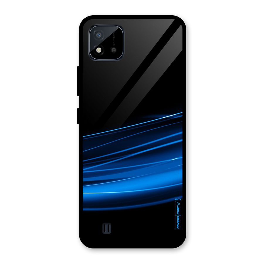 Blue Flow Glass Back Case for Realme C11 2021
