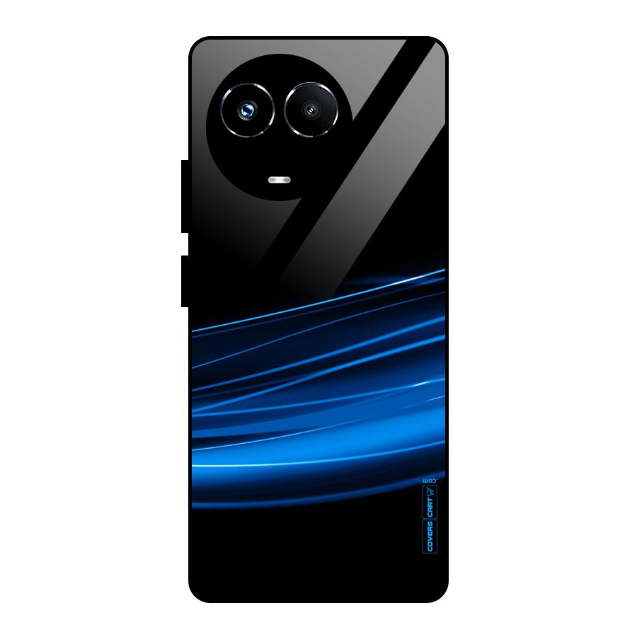Blue Flow Glass Back Case for Realme Narzo 60X