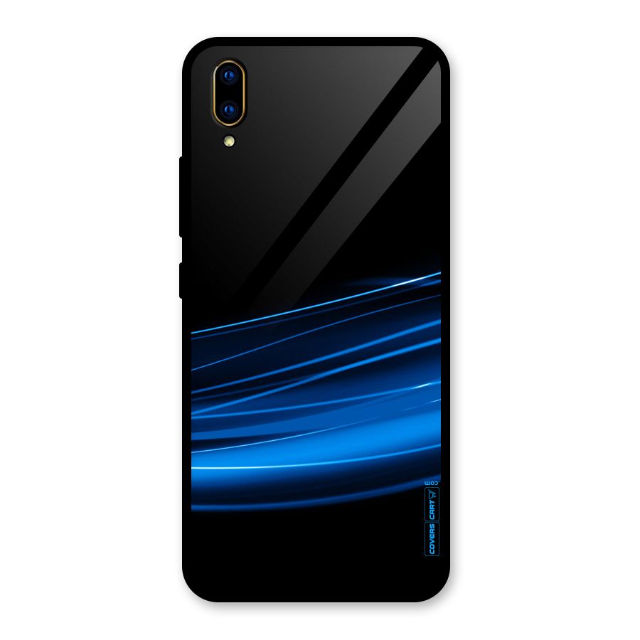 Blue Flow Glass Back Case for Vivo V11 Pro