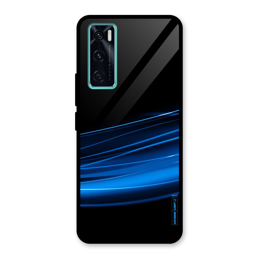 Blue Flow Glass Back Case for Vivo V20 SE