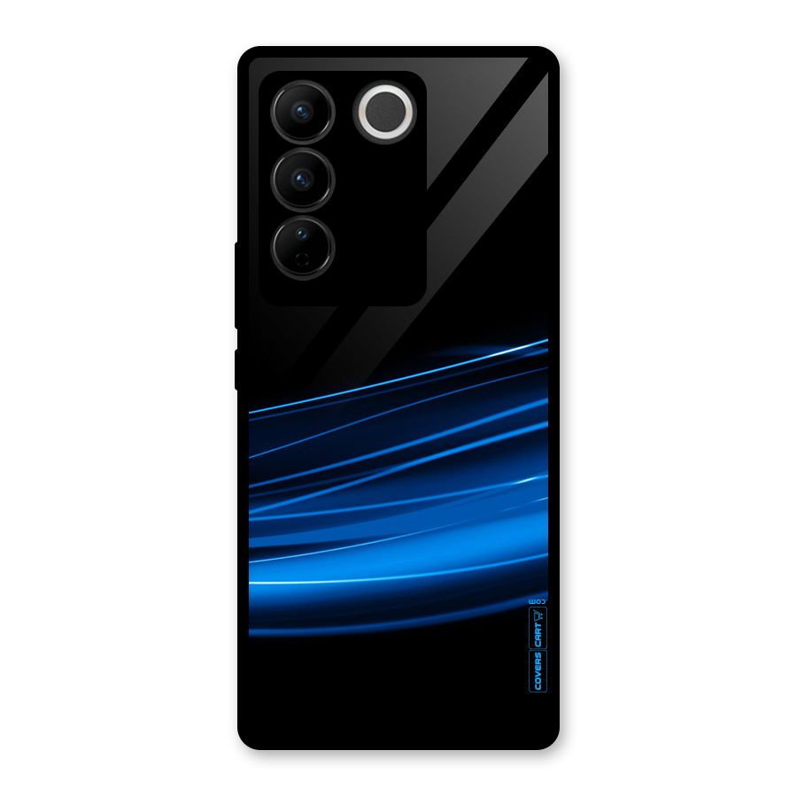 Blue Flow Glass Back Case for Vivo V27 Pro