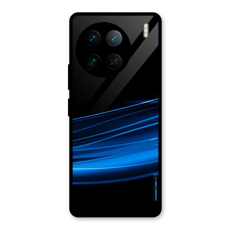 Blue Flow Glass Back Case for Vivo X90 Pro