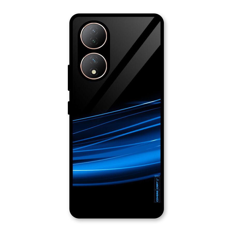 Blue Flow Glass Back Case for Vivo Y100A