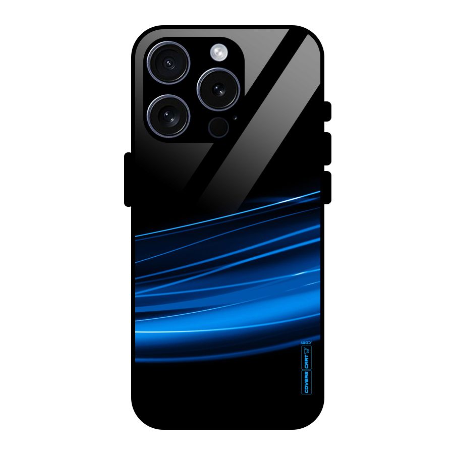 Blue Flow Glass Back Case for iPhone 15 Pro