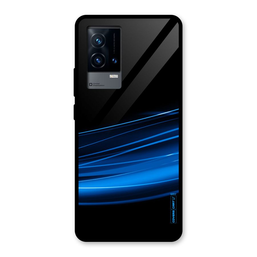 Blue Flow Glass Back Case for iQOO 9 5G