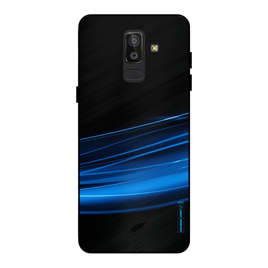 Blue Flow Metal Back Case for Galaxy J8