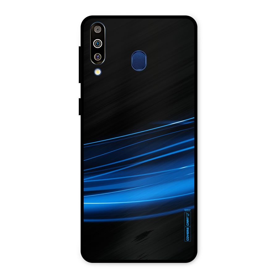 Blue Flow Metal Back Case for Galaxy M30