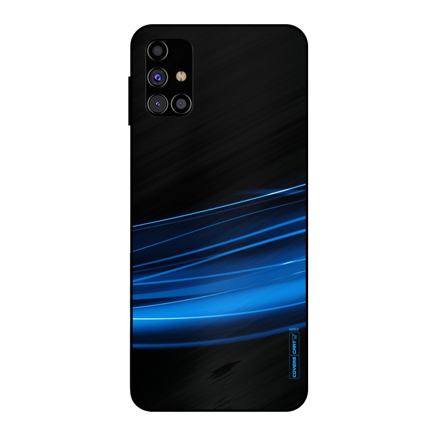 Blue Flow Metal Back Case for Galaxy M31s