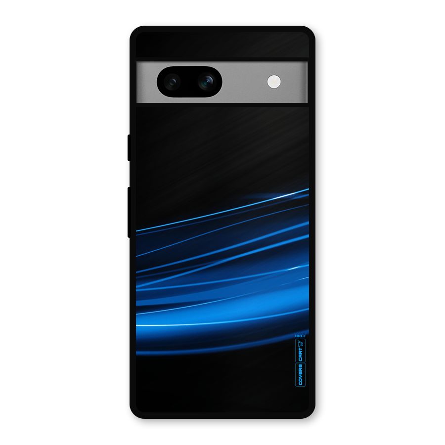 Blue Flow Metal Back Case for Google Pixel 7a