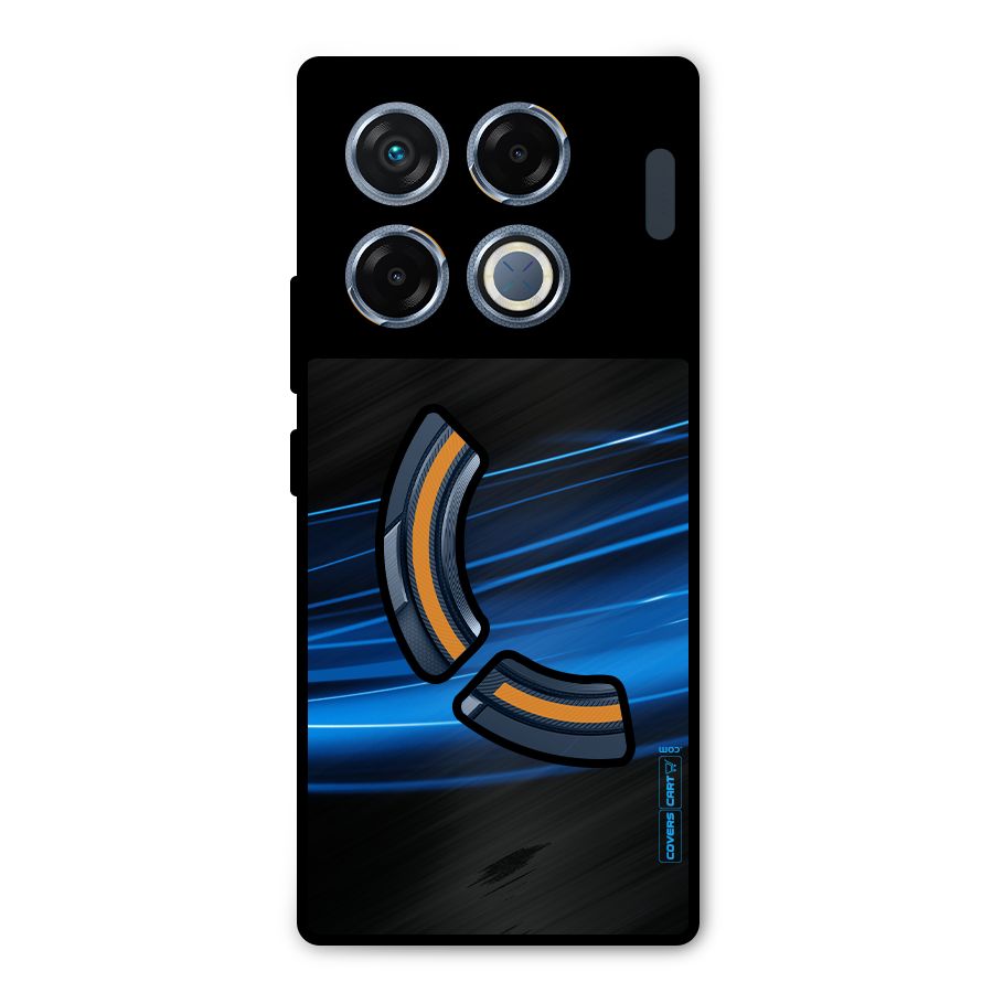 Blue Flow Metal Back Case for Infinix GT 20 Pro