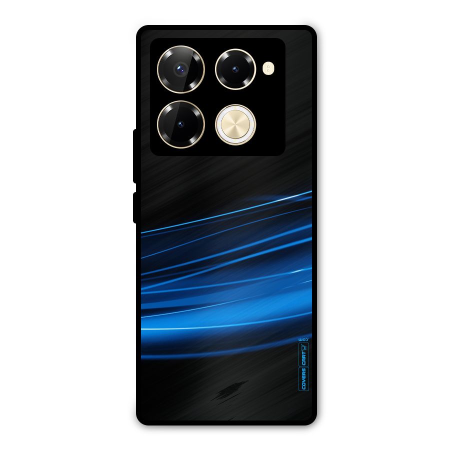 Blue Flow Metal Back Case for Infinix Note 40 Pro