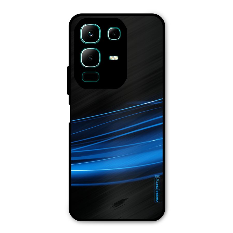 Blue Flow Metal Back Case for Infinix Note 50x