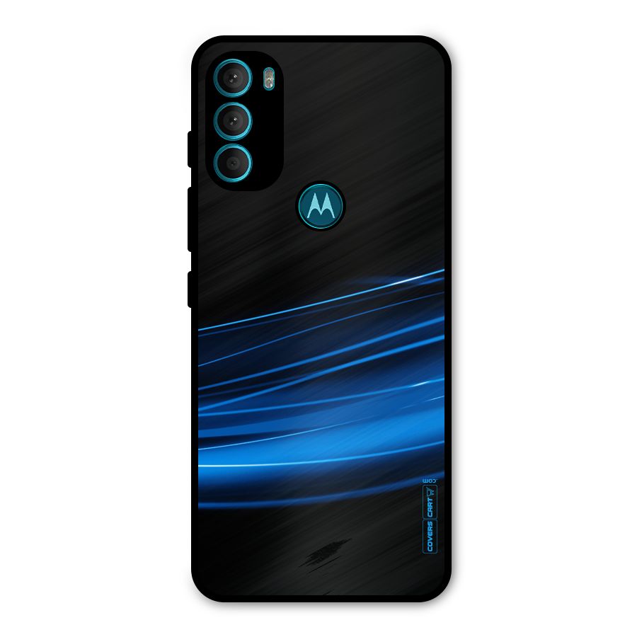 Blue Flow Metal Back Case for Moto G71 5G