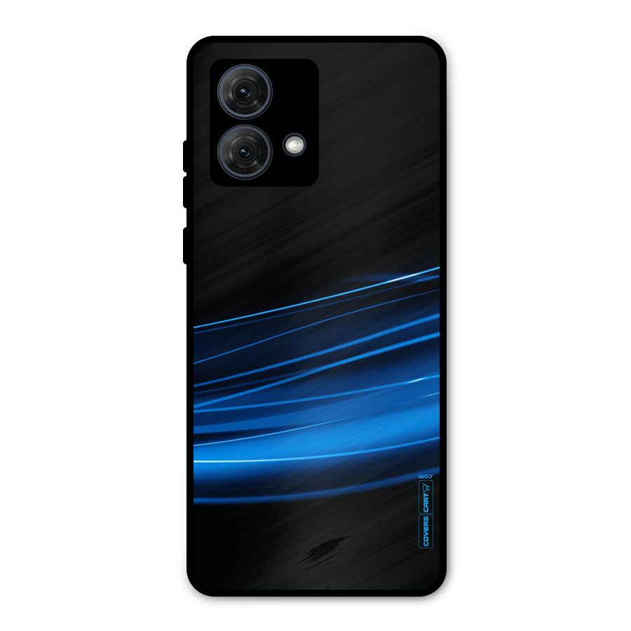 Blue Flow Metal Back Case for Moto G84