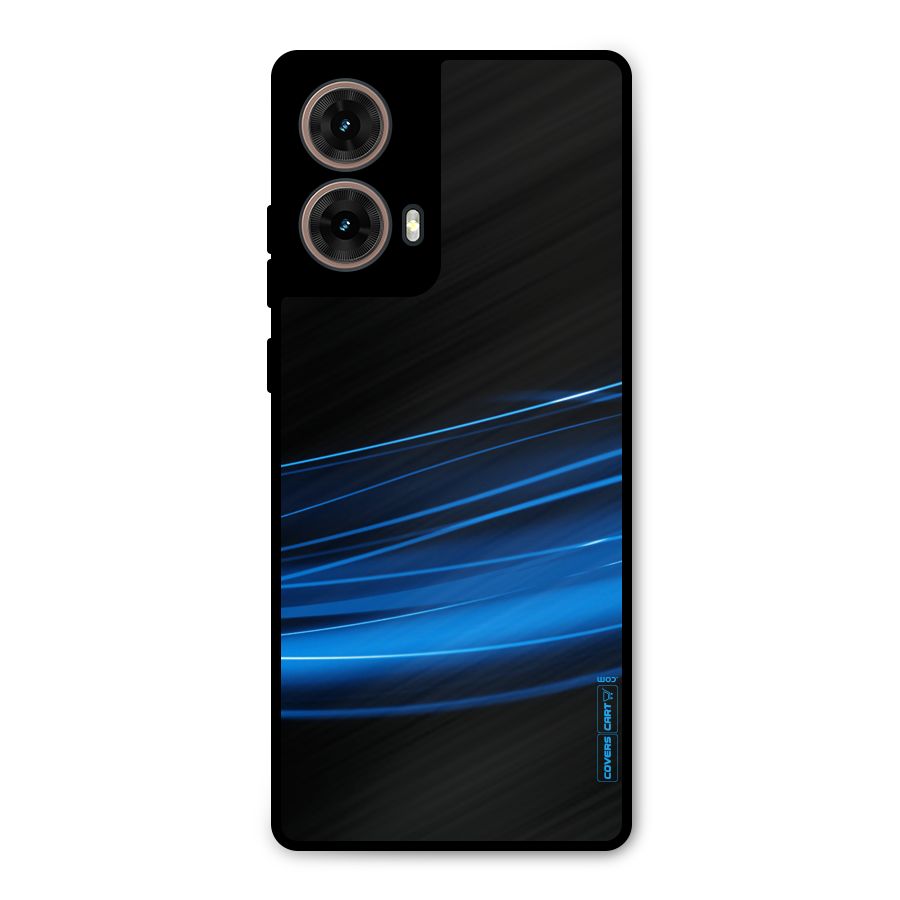 Blue Flow Metal Back Case for Moto G85