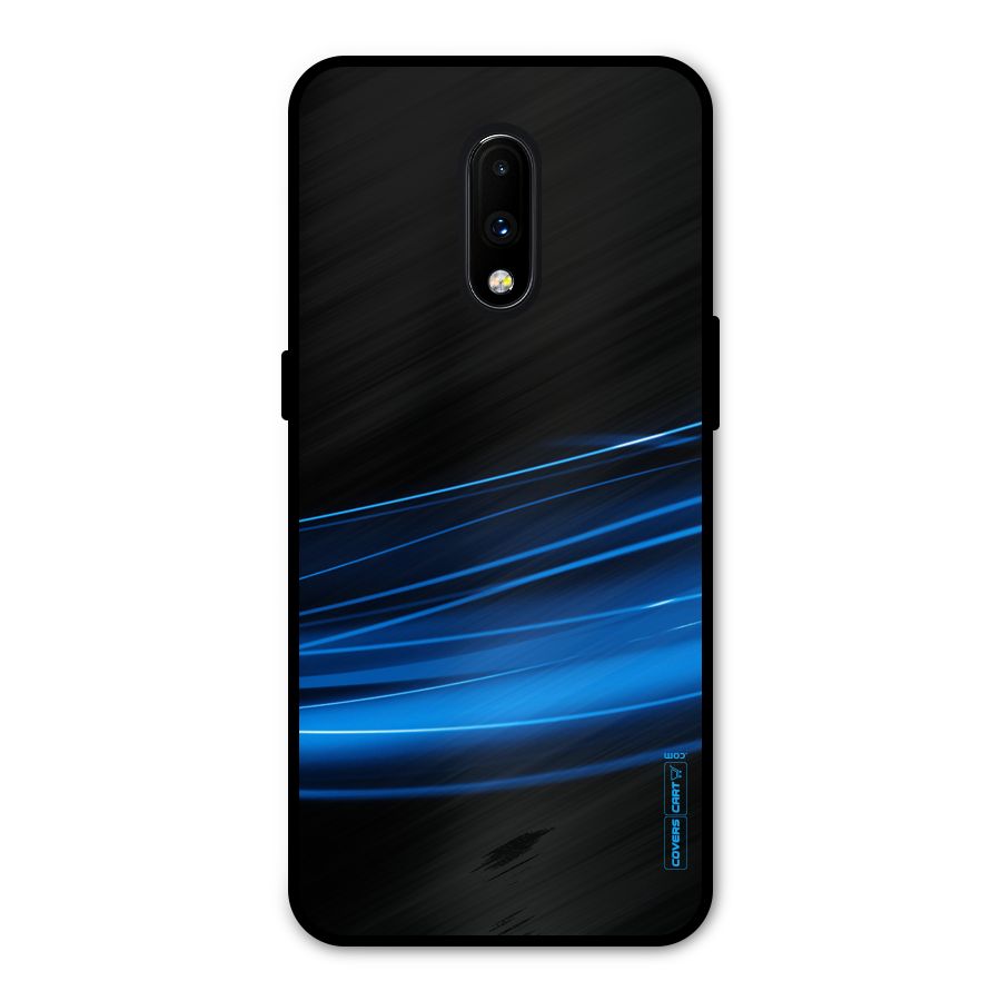 Blue Flow Metal Back Case for OnePlus 7