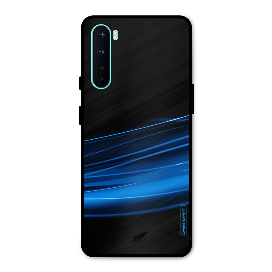 Blue Flow Metal Back Case for OnePlus Nord