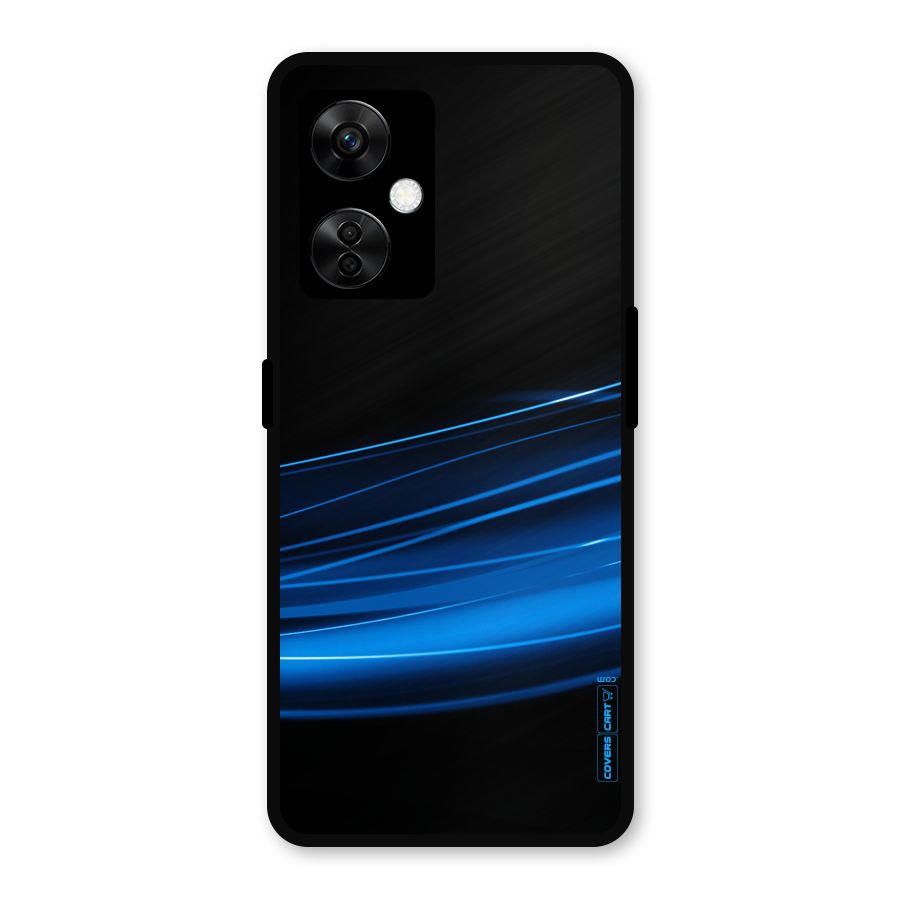Blue Flow Metal Back Case for OnePlus Nord CE 3 Lite