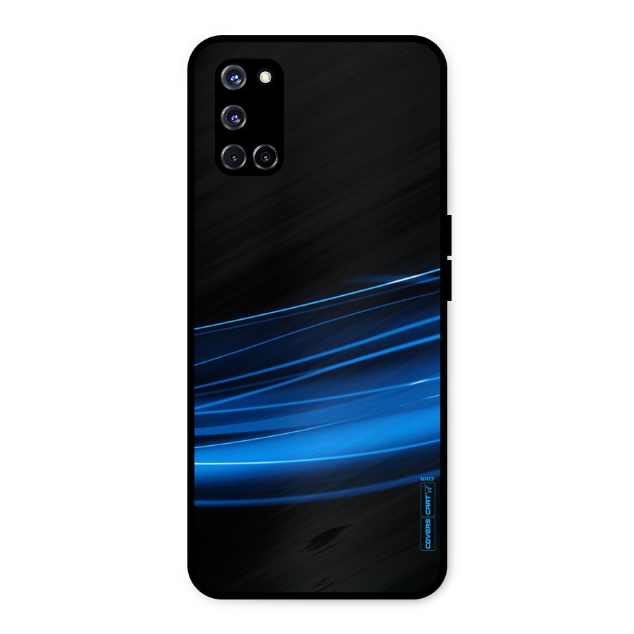 Blue Flow Metal Back Case for Oppo A52