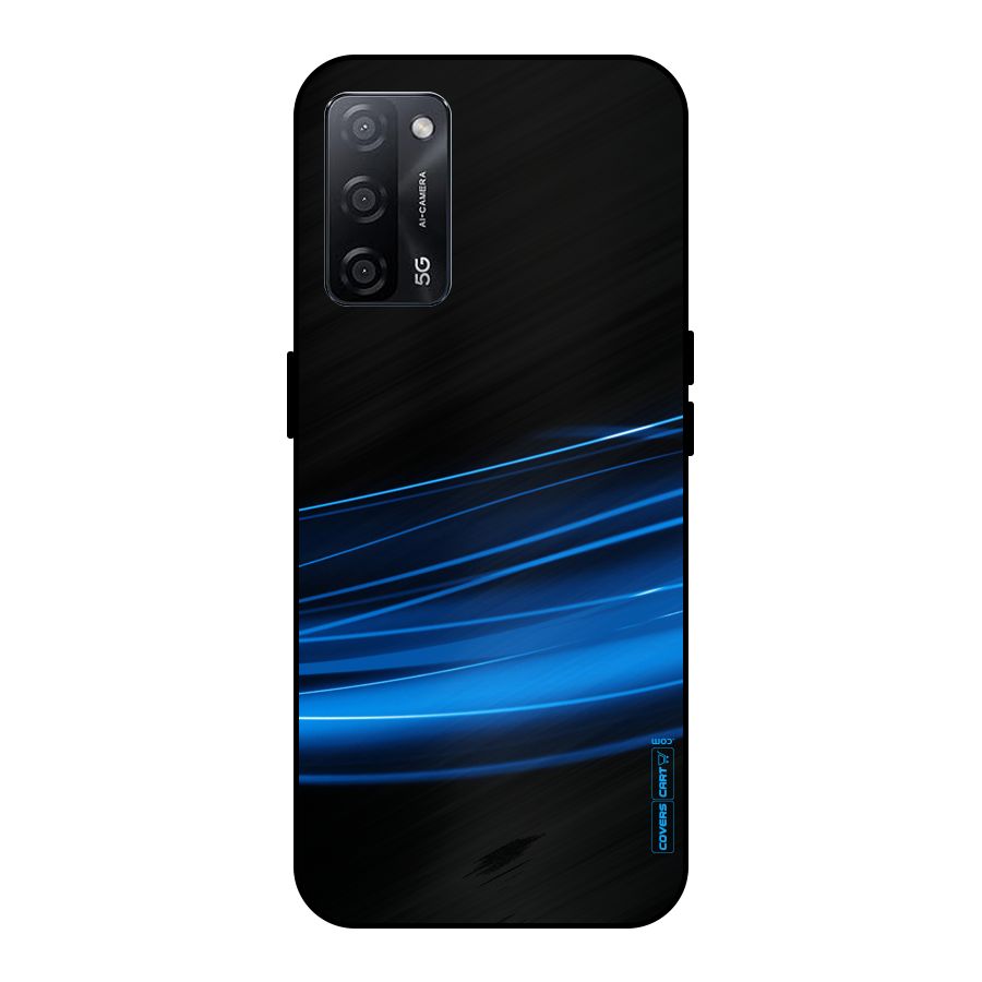 Blue Flow Metal Back Case for Oppo A53s 5G