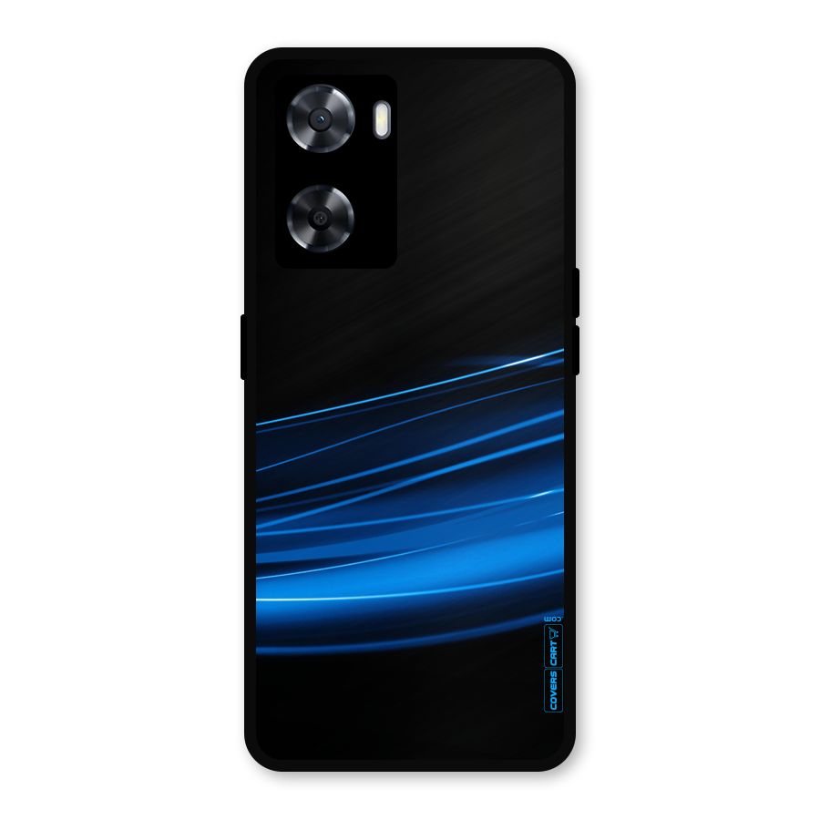 Blue Flow Metal Back Case for Oppo A57 2022