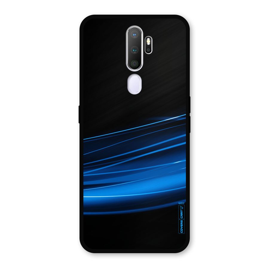 Blue Flow Metal Back Case for Oppo A9 (2020)