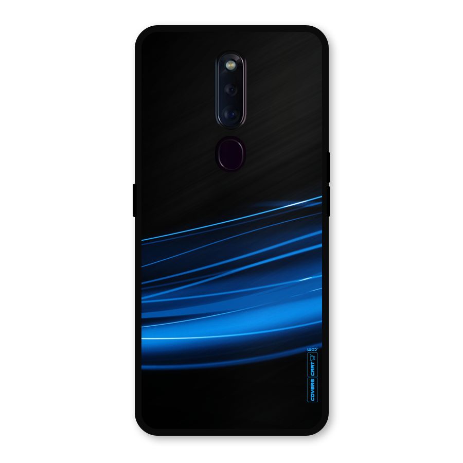 Blue Flow Metal Back Case for Oppo F11 Pro