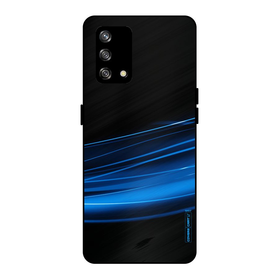 Blue Flow Metal Back Case for Oppo F19s