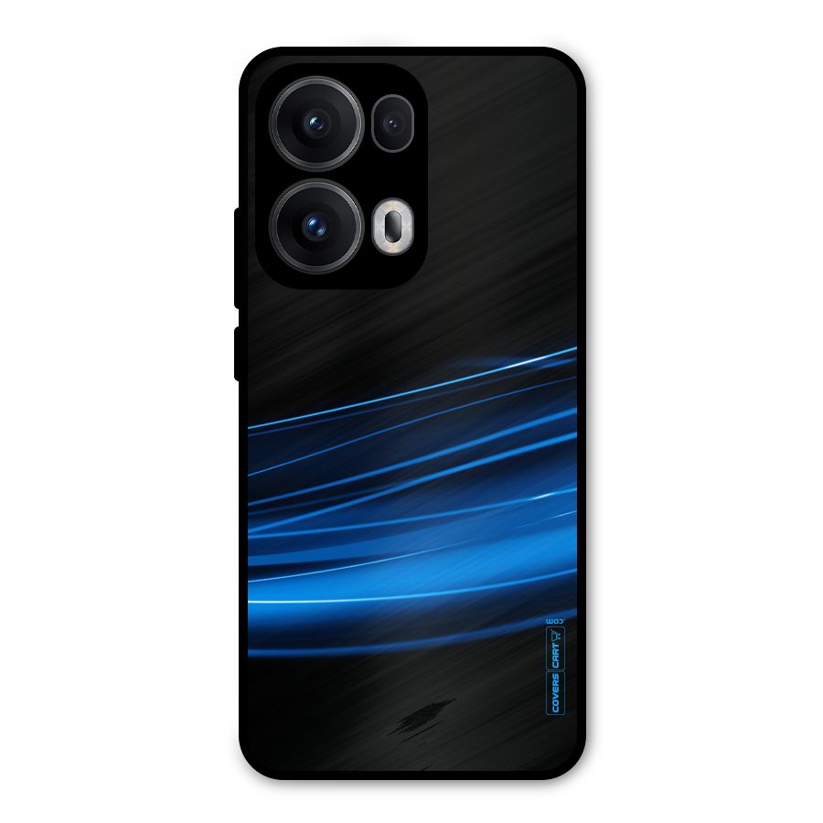 Blue Flow Metal Back Case for Oppo Reno13 Pro