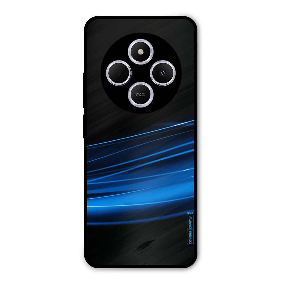 Blue Flow Metal Back Case for Poco C75 5G