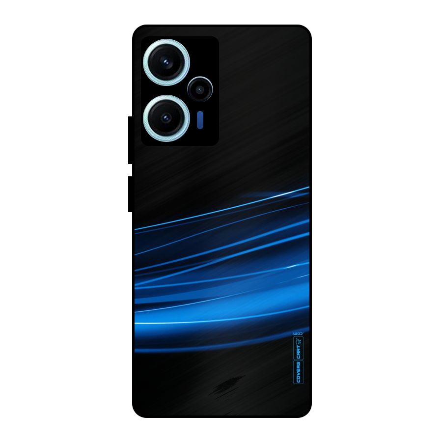 Blue Flow Metal Back Case for Poco F5