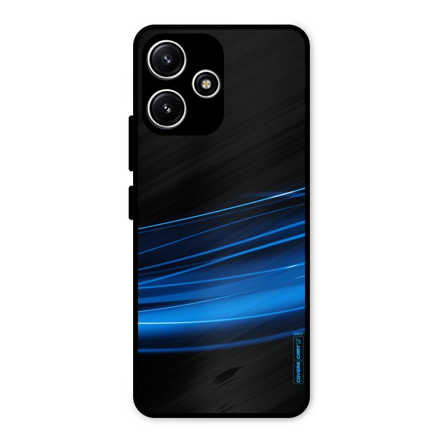 Blue Flow Metal Back Case for Poco M6 Pro