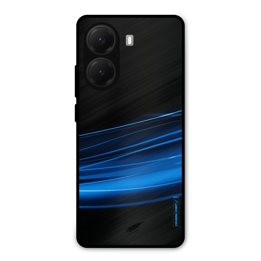 Blue Flow Metal Back Case for Poco X7 Pro