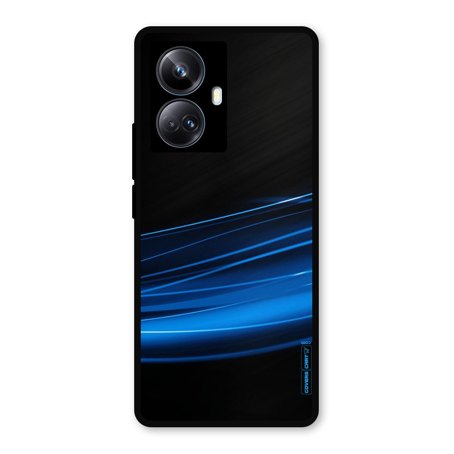 Blue Flow Metal Back Case for Realme 10 Pro Plus