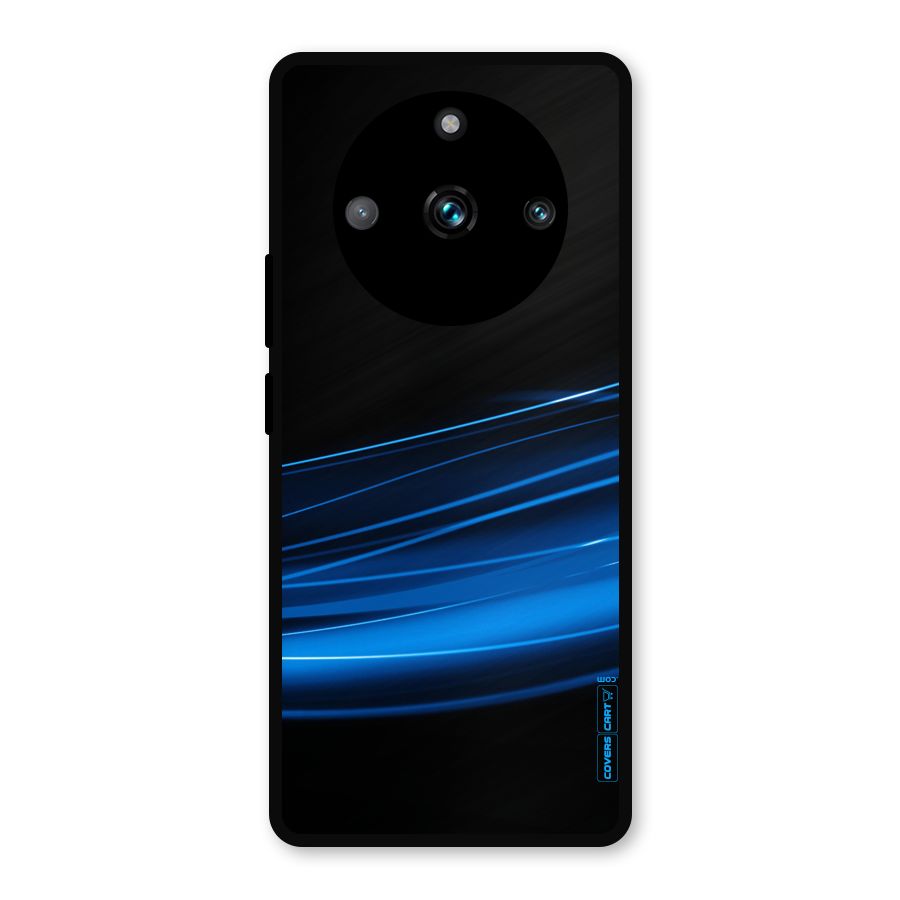 Blue Flow Metal Back Case for Realme 11 Pro