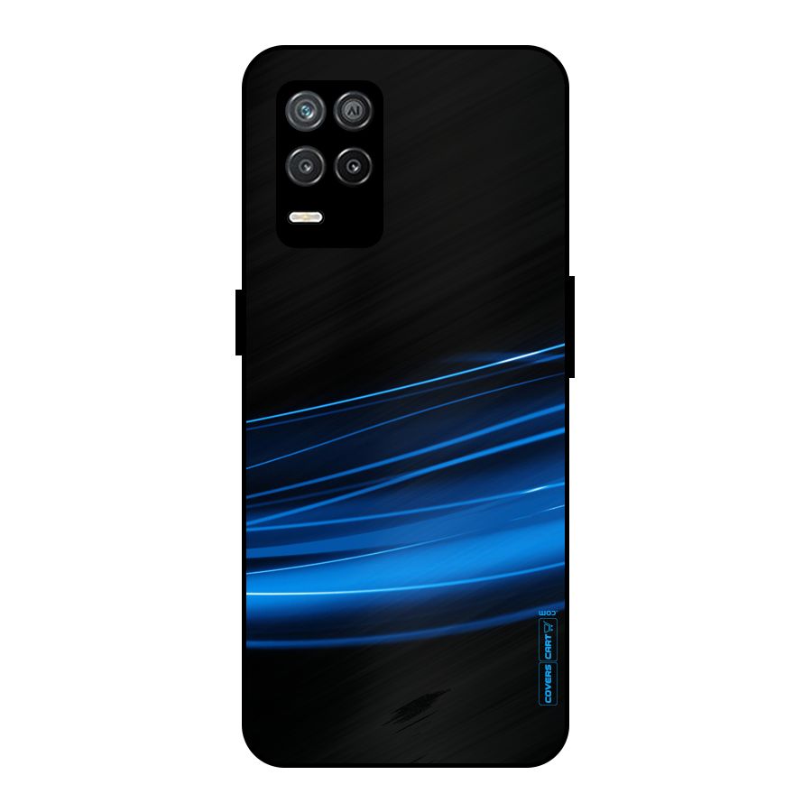 Blue Flow Metal Back Case for Realme 8 5G