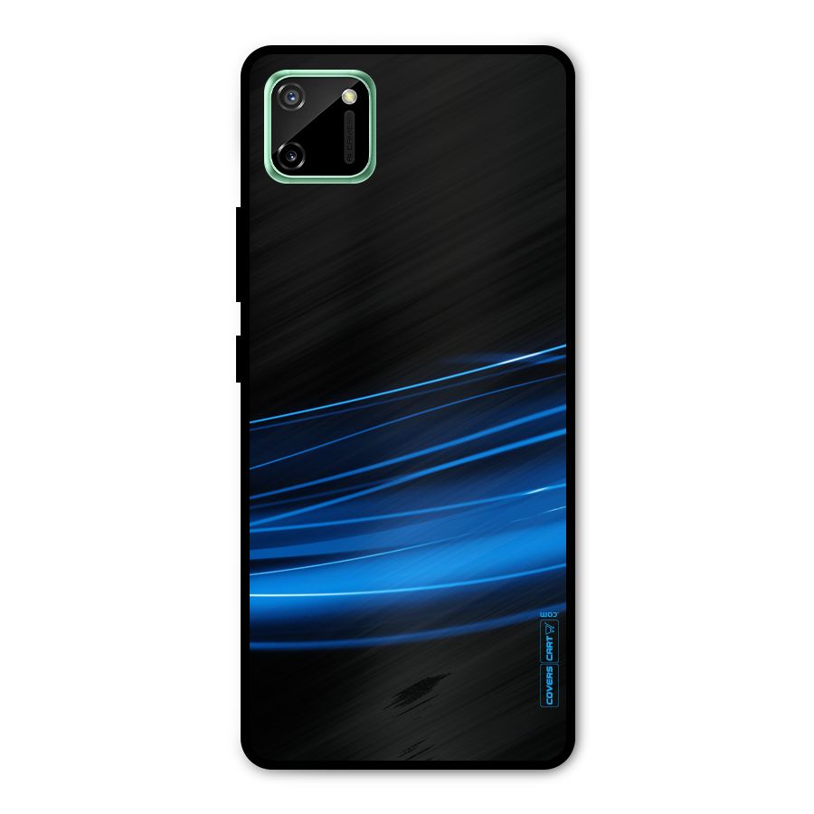 Blue Flow Metal Back Case for Realme C11