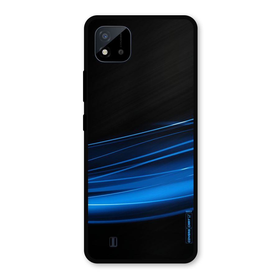 Blue Flow Metal Back Case for Realme C11 2021