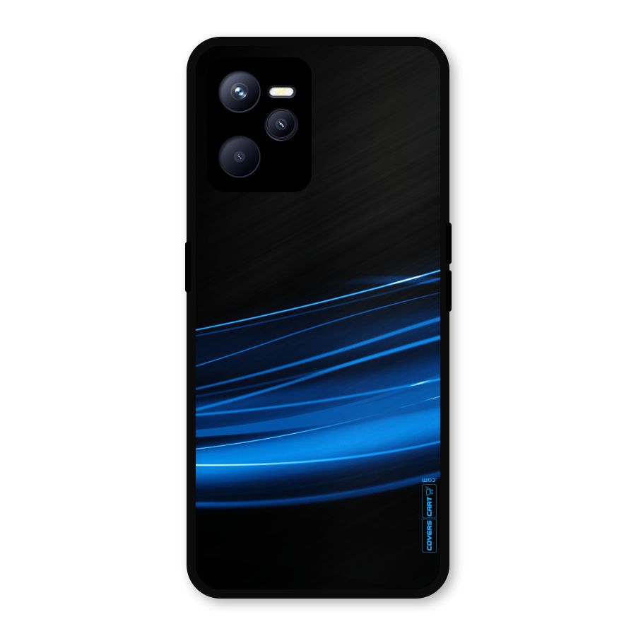 Blue Flow Metal Back Case for Realme C35
