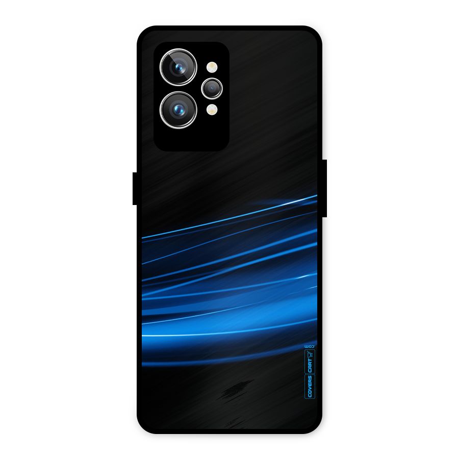 Blue Flow Metal Back Case for Realme GT2 Pro