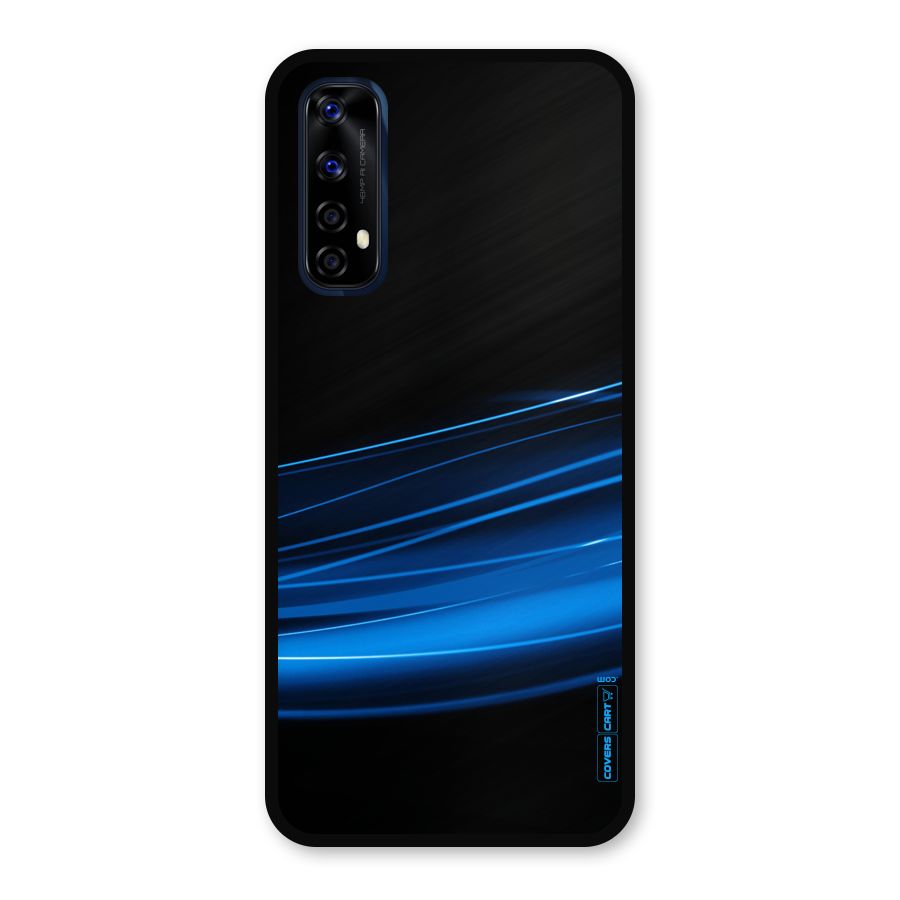 Blue Flow Metal Back Case for Realme Narzo 20 Pro