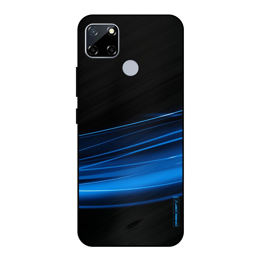 Blue Flow Metal Back Case for Realme Narzo 30A