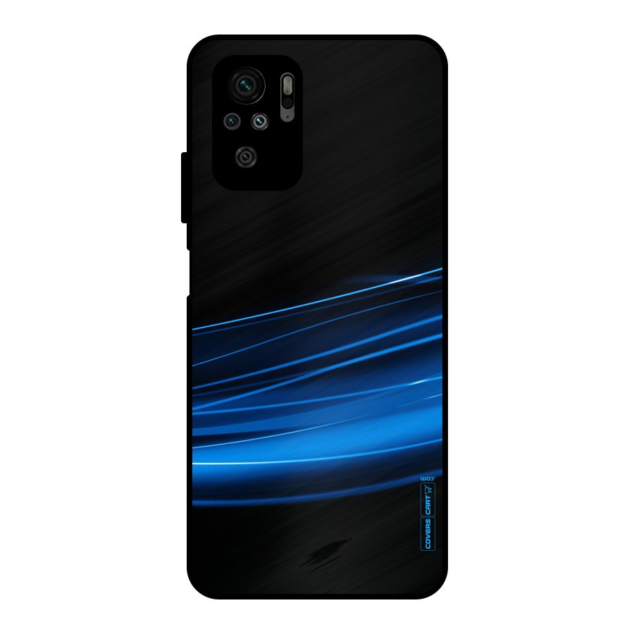 Blue Flow Metal Back Case for Redmi Note 10S
