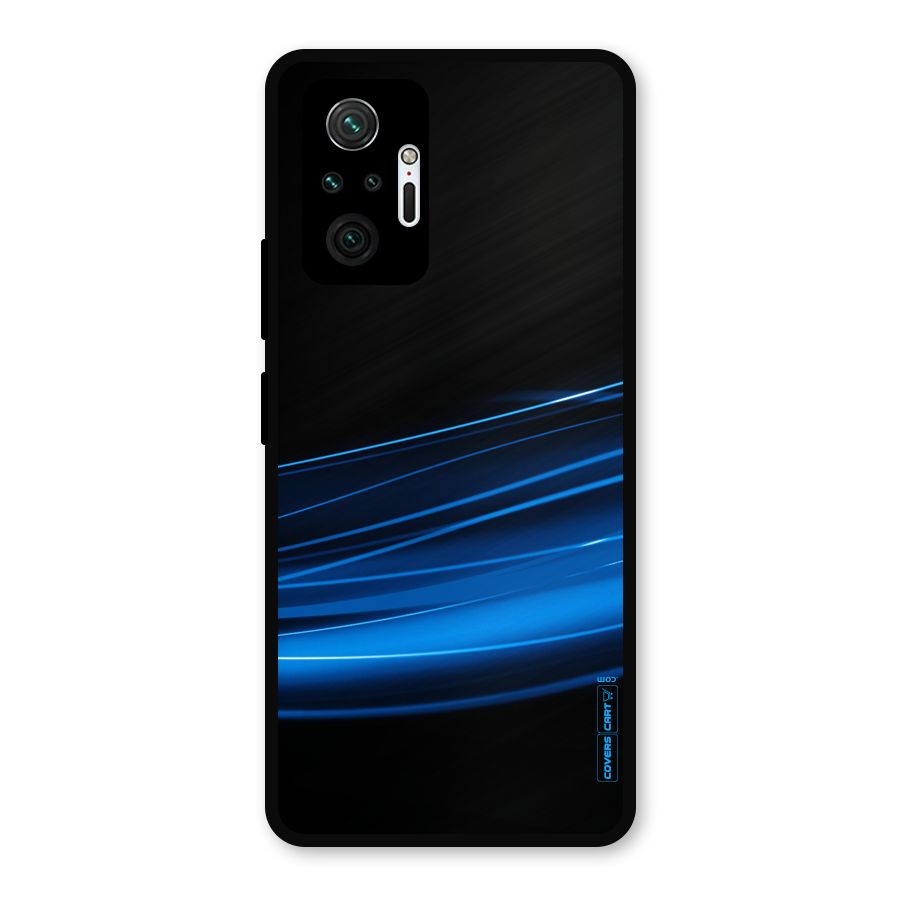 Blue Flow Metal Back Case for Redmi Note 10 Pro Max